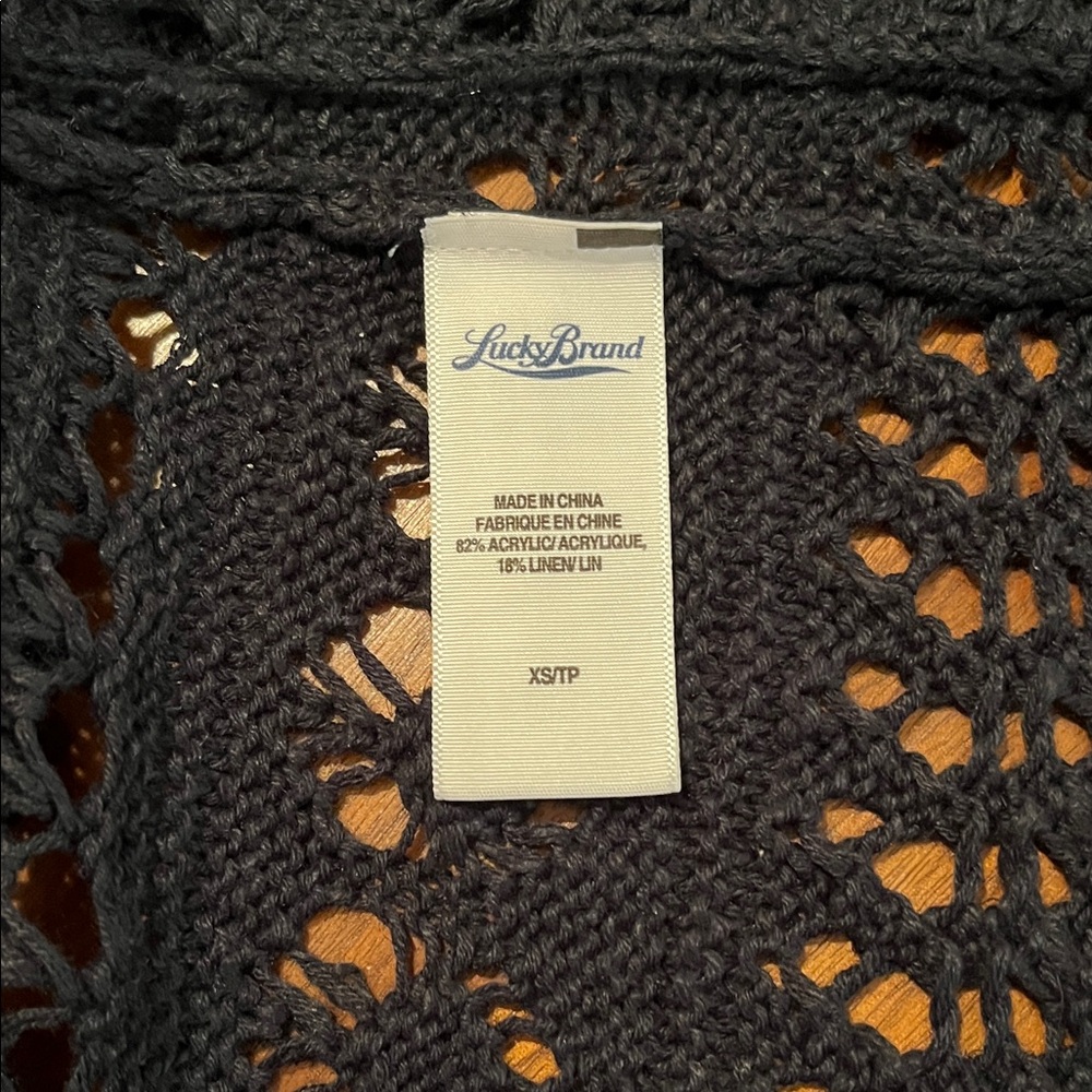 NWT Lucky Brand Crochet Cardigan XS - Picture 11 of 15
